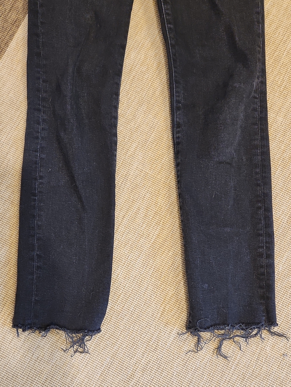 Pilcro The Cigarette Raw Hem Jeans Washed Black 28 - Picture 8 of 11